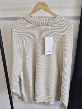 lululemon athletica Cream Ribbed Crewneck Sweater